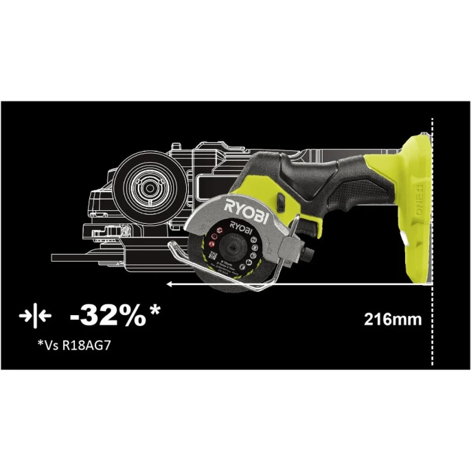 Бесщеточная отрезная машина Ryobi ONE+ HP RCT18C-0 5133004953