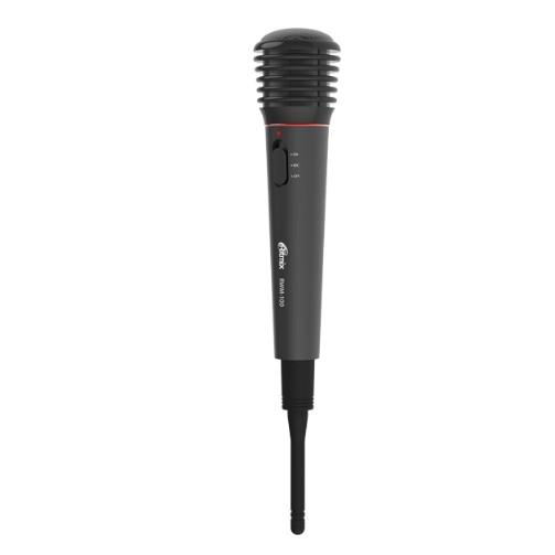 Микрофон RITMIX RWM-100 black {100 Гц - 10000 Гц, 600 Ом, -72 Дб, 85 дБ, КНИ - 0,2%, максимальная девиация: ± 30 КГц, переключатель вкл./выкл., 3 pin XLR - Jack 6.3 mm, 3 м, питание микрофона: 1,5 В} 15115779