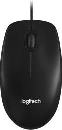 Мышь проводная Logitech M100r, оптическая, USB, 1000dpi, черный [910-006765]
