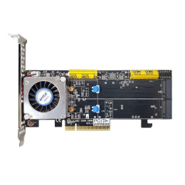RAID-контроллер Areca ARC-1686-2NOD PCIe 4.0 x8 Low Profile, 2 x M.2 Connector, Tri-mode interface at each M.2 bays - 12Gb/s SAS/SATA / Gen 4.0 PCIe NVMe , RAID 0,1,10,JBOD, Hold-up Supercapacitor Onboard, RTL