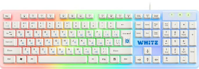 Клавиатура Defender GK-172, проводная, USB, мембранная, белый [45172]