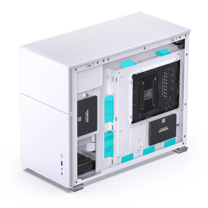 Корпус компьютерный Mini-Tower/ Case JONSBO D31 STD, Mini-Tower, TG, no fan, 1xUSB-A 3.2 + 1xUSB-C 3.2, mATX, mDTX, mITX White (D31 STD White)