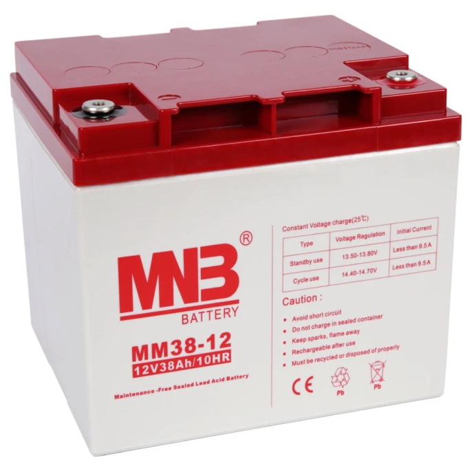 Батарея аккумуляторная АКБ MM38-12 12В 38Ач MNB MM38-12