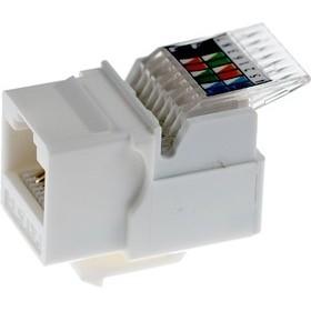 Rexant 03-1012 Модуль Keystone Jack RJ-45 8P8C , UTP, CAT 5e, тип 180 градусов, самозажимной, белый