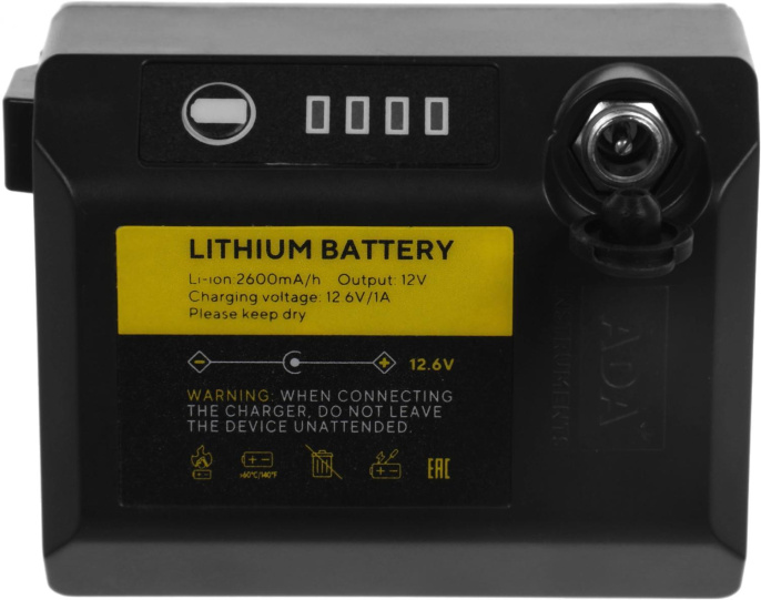 Батарея аккумуляторная Ada А00665 12В 2.60Ач Li-Ion З/У в компл.