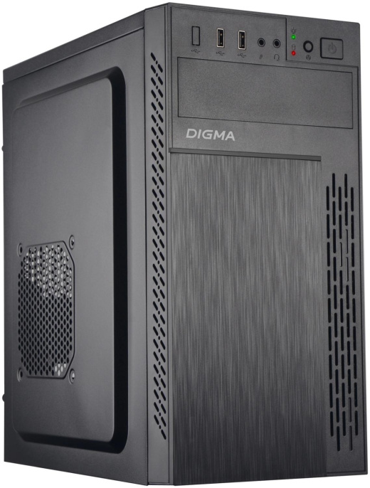 Корпус mATX Digma DCC-MN301, Mini-Tower, без БП, черный