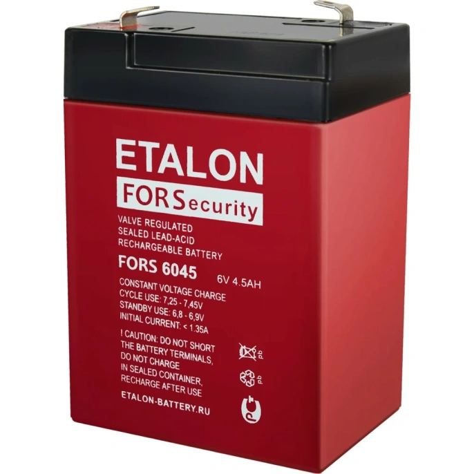 Аккумулятор премиум Магнито-Контакт ETALON FORS 6045 6В, 4.5Ач Etalon Battery 00-00006942