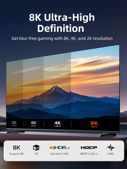 Угловой адаптер CABLETIME CP42G (CT-HMF8K-AGD) HDMI 8K HDMI 2.1 «папа-мама» — идеальное решение для ограниченного пространства