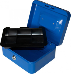 Ящик для денег Silwerhof 90x200x160 синий сталь 0.917кг