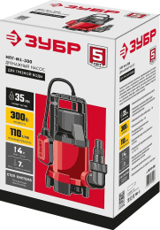 Насос дренажный Зубр НПГ-М1-300,  погружной, 6000л/ч