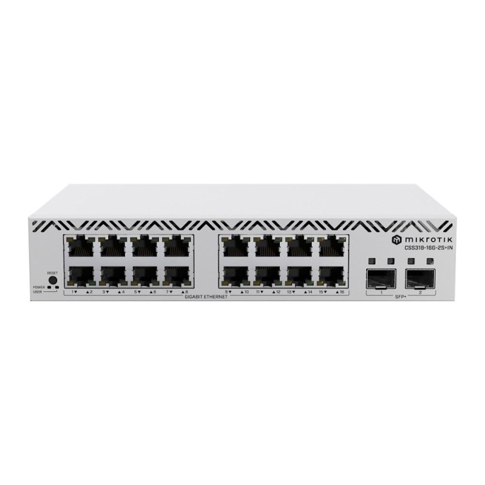 MikroTik CSS318-16G-2S+IN Коммутатор, 16x 1Gbit, 2x SFP+, настольный