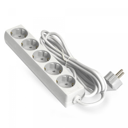 Удлинитель ExeGate ECE-5-5W (5 евророзеток с заземлением, 5м, белый) EX285827RUS