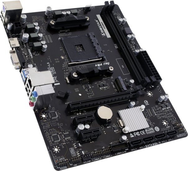 Материнская плата Biostar A520MHP (mATX, 19.4x23.5 см, AMD A520, 2xDDR4 DIMM, 4266МГц, до 64GB, звук 7.1, 4xSATA3.0 (6Gb/s), 1xM.2, 1xPCIe3.0x16, 2xPCIe3.0x1, 1хHDMI, 1xVGA)