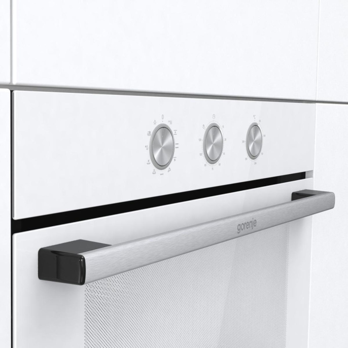 Духовой шкаф электрический Gorenje BO6725E02WG, 77л, дверца с 2 стеклами, белый