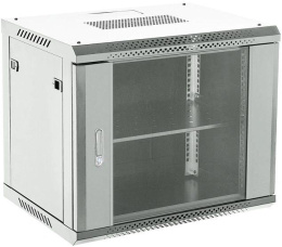 Шкаф коммутационный REXANT 04-0954-111 настенный,  стеклянная передняя дверь,  9U,  400x542 мм