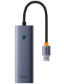 Хаб Baseus BS-OH109 UltraJoy Series 4 порта USBA to USB3.0*3+RJ45*1 Space Grey B0005280A813-01