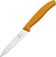 Нож кухонный Victorinox Swiss Classic 6.7606.L119 стальной для чистки овощей и фруктов лезв.80мм прямая заточка оранжевый