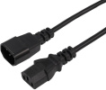 Шнур питания Rexant (04-2722) C13-С14 проводник.:3x0.75мм2 1.2м 220В черный
