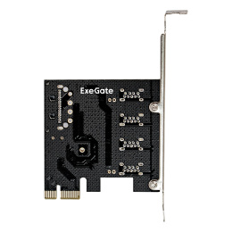 Контроллер ExeGate EXE-314 (PCI-E x1 v2.0, 4*USB3.0 ext., разъем доп.питания SATA 15pin, VIA Labs Chipset VL805) EX283716RUS