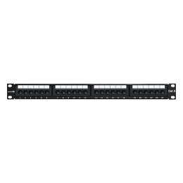 Патч-панель ExeGate EPP3-19-24-8P8C-C6-110D (19", UTP, 24 port, cat.6, KRONE&110(dual IDC), 1U, RoHS, Black, RTL) EX281080RUS