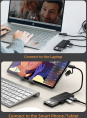 Концентратор CABLETIME CB03B (CT-HUBT3-PB) 4 порта, 5Gbps, 0.15 м, с адаптером USB-C, USB-хаб для ноутбука и ПК