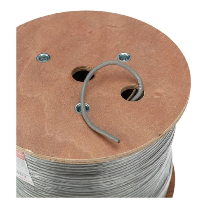 Rexant 01-0167 Кабель витая пара F/UTP, CAT 6, ZH нг А -HF, 4PR, 23AWG, INDOOR, SOLID, серый, 305м