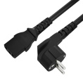 Кабель питания 4PH 4PH-R90410 черный 0.5m, евровилка угловая Schuko - С13, 3*0,75mm