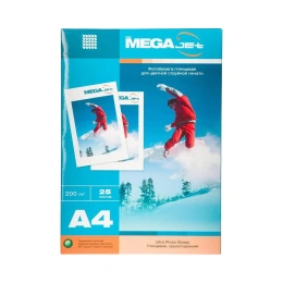 Фотобумага для цветной струйной печати ProMega jet А4, 200 г, глянцевая, 25 л 1457503 1568572
