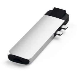 USB-хаб Satechi Aluminum Pro Hub with Ethernet & 4K HDMI для MacBook Air 2018-2020, MacBook Pro 2018-2020. Цвет серебряный. (ST-TCPHES)
