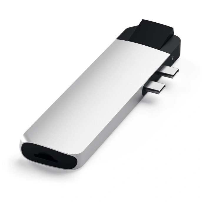 USB-хаб Satechi Aluminum Pro Hub with Ethernet & 4K HDMI для MacBook Air 2018-2020, MacBook Pro 2018-2020. Цвет серебряный. (ST-TCPHES)