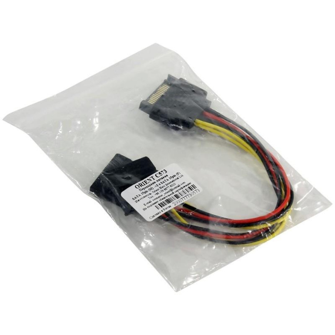 ORIENT C573, Переходник питания SATA 15pin M - 2 x SATA 15pin F