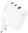Сетевое зар./устр. Hoco C115A Header PD65W three-port 2C1A charger EU 65W 3.25A+3A+2A+1.5A PD+QC универсальное белый 98312