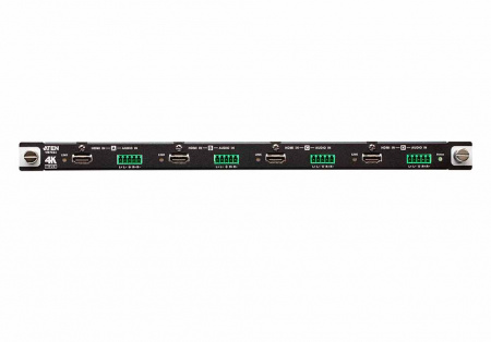 ATEN VM7824-AT Карта интерфейсная, HDMI 4K+AUDIO, 4 внешних входных порта: HDMI+5-контактн. клемма, max data rate 18 гбит/с;max pixel clock 600 МГц;HDCP2.2;макс.разр.до 4096x2160/3840x2160 60Гц 4:4:4 ;для VM1600