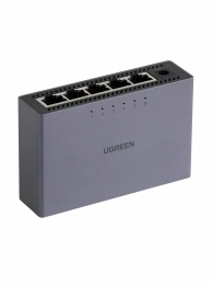 Коммутатор сетевой UGREEN CM633 15641EU 5-Port Gigabit Ethernet Switch Aluminum Housing EU. Цвет: серый