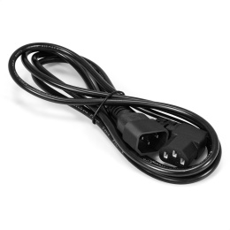 Кабель питания ExeGate Special EC-1.8S-C13(У)->C14/3x0.5 (IEC 320 C13 угловой->IEC 320 C14, 3*0.5mm2, CCA, черный, 1.8м) EX297757RUS