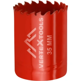 Коронка биметаллическая по металлу 35 мм vertextools 2525-35