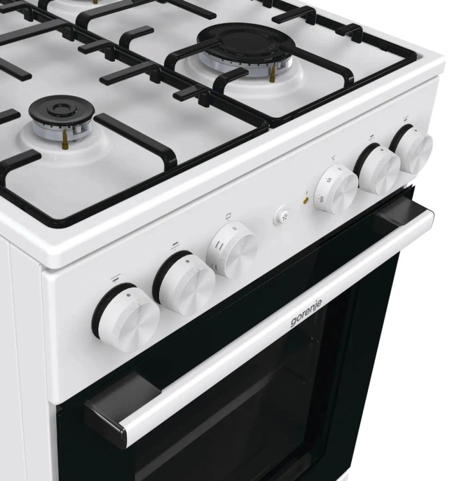 Плита Комбинированная Gorenje GK5A22WH белый металлическая крышка реш.сталь
