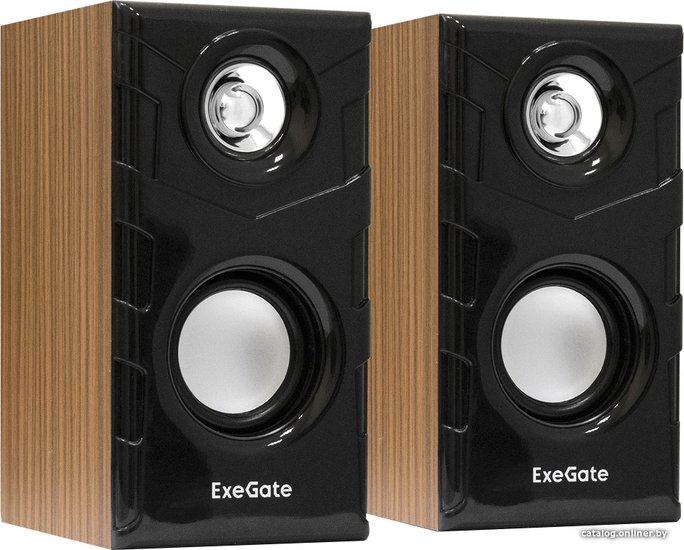 Акустическая система 2.0 ExeGate Tango 316 (питание USB, 2х3Вт (6Вт RMS), 80-20000Гц, светлое дерево, Color Box) EX289694RUS