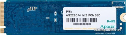 Накопитель SSD Apacer AS2280P4 256GB Bulk AP256GAS2280P4 M.2, PCI-E 3.0 x4, 3D TLC, скорость чтения/записи: 2100/1300Mb/s