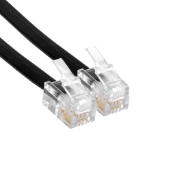 Шнур патч-корд телефонный ExeGate TC4P4C-4M витой, RJ-10 4P-4C , 4м, черный EX298647RUS