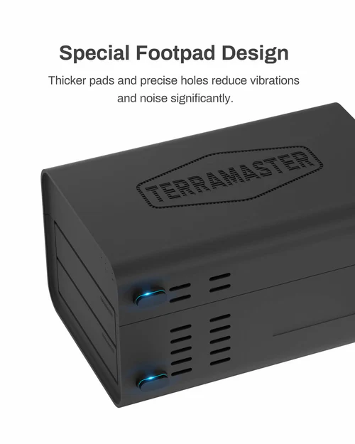 Внешний корпус для жёстких дисков TerraMaster D2-320 DAS tower/JBOD,RAID0,1/up to 2 SATA 3,5' or 2,5' /1xUSB3.1 Type-C gen2/1xPS/1YW