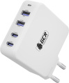 GCR Сетевое зарядное устройство 100W, 2 USB + 2 TypeC, GaN Tech Quick Charger, PD 3.0, белый GCR-54225