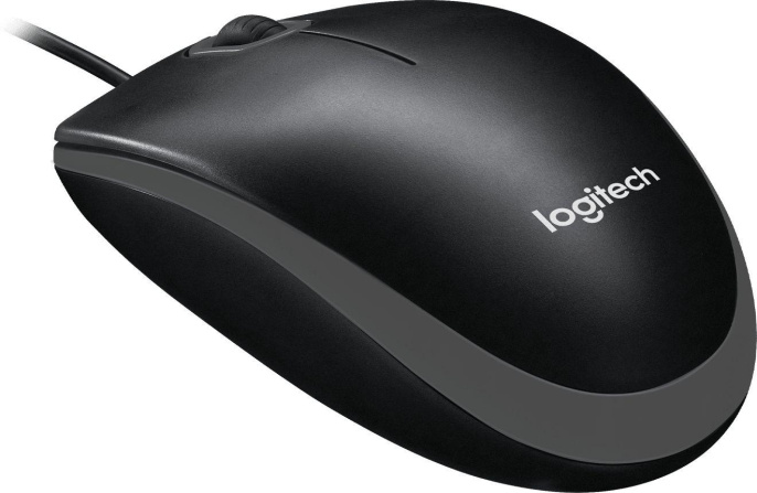 Мышь Logitech B100 Black черная, оптическая 800dpi, USB, 1.8м 910-003357