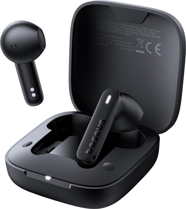 Наушники Baseus A00061900113-01 Bowie E16 True Wireless Earphones Cluster Black материал: ABS + PC, Bluetooth 5.3, время работы: около 6 часов, интерфейс зарядки: Type-C, время зарядки: около 1.5 часов, емкость аккумулятора: 35 мАч наушники , 400 мАч к