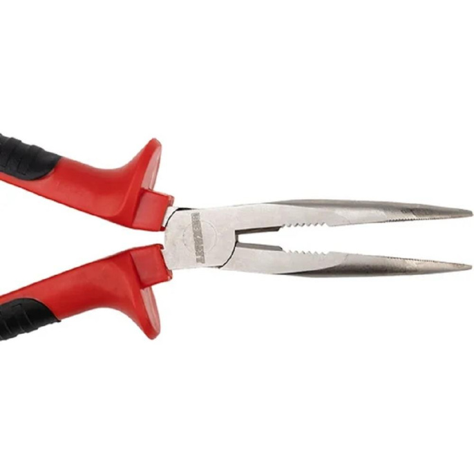 Rexant 12-4621 Тонкогубцы изогнутые 200 мм никелированные, двухкомпонентные рукоятки