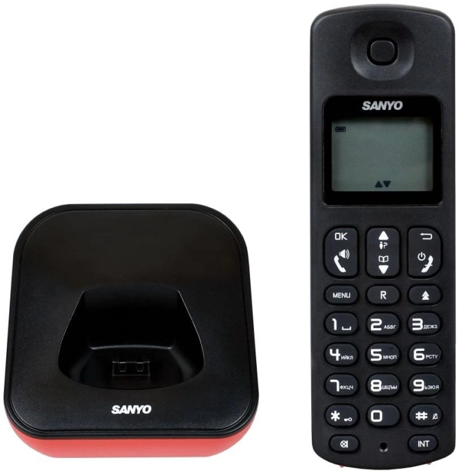 Радиотелефон Sanyo RA-SD53RUR, красный и черный