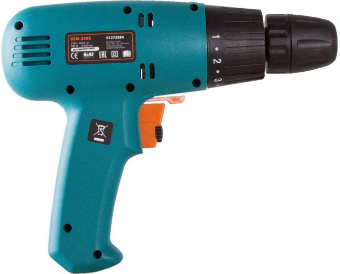 Дрель-шуруповерт Bort BSM-250X 280Вт патрон:быстрозажимной 91272584