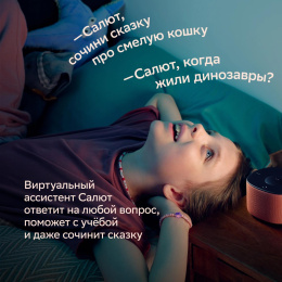 Умная колонка SBER Boom Home SBDV-00171G, 8Вт, с Салют, серый