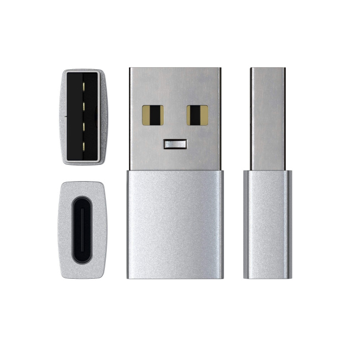 Адаптер Satechi USB Type-A to Type-C. Цвет серебристый. (ST-TAUCS)