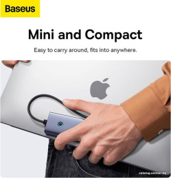 Хаб Baseus BS-OH150 UltraJoy Series 5 портов Type-C до HDMI4K@30 Гц*1+USB 3.0*3+PD*1 Space Grey B00052801811-00